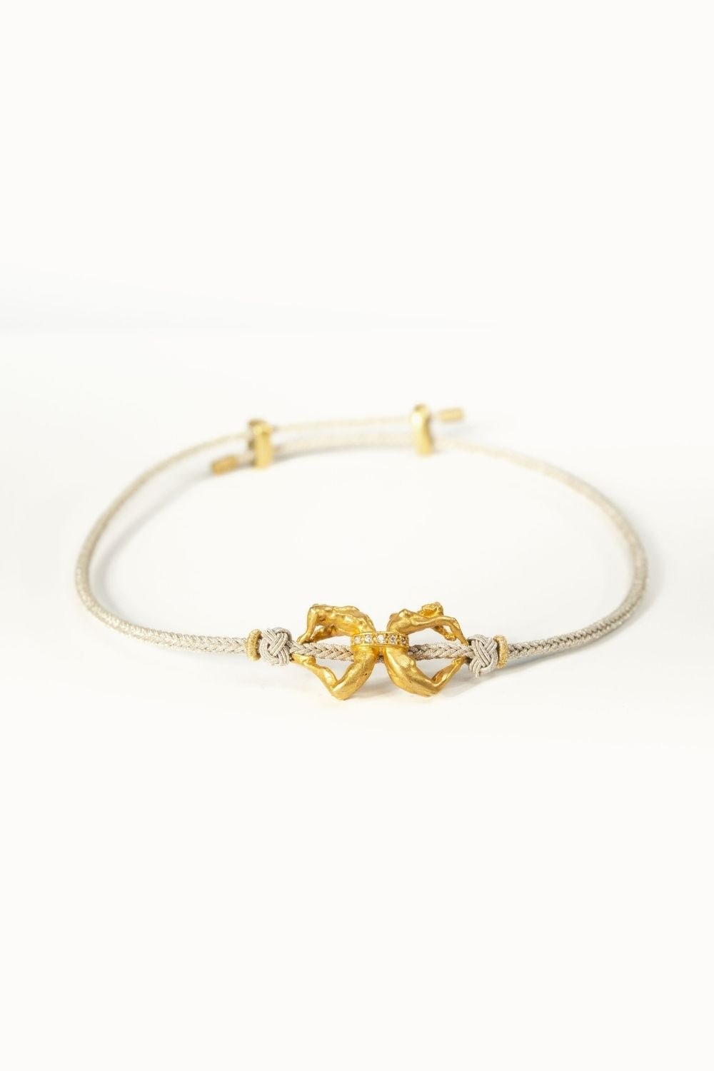 Unity Choker with sculptural gold plated figures by Piayuli